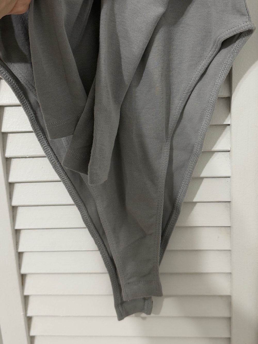 Zara Long Sleeve Crew Neck Bodysuit - Gray - Picture 3 of 5